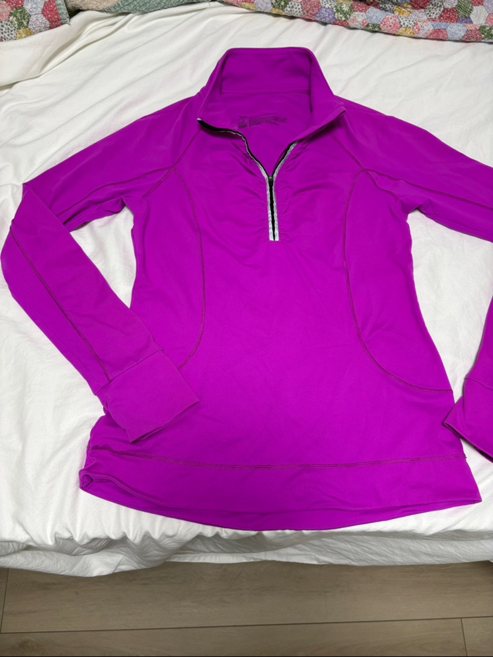 VSX Victoria's Secret Sport Jacket Top Pink Long Sleeve Thumbholes Size Medium